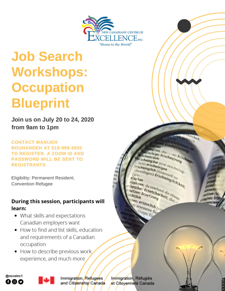 Job Search Workshops Module 1 – Occupation Blueprint