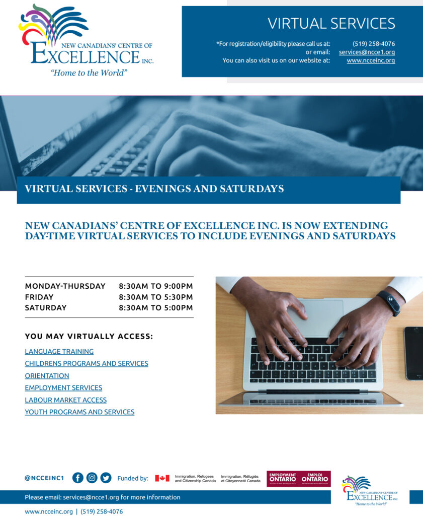 NCCE Virtual Services Nights and Evenings