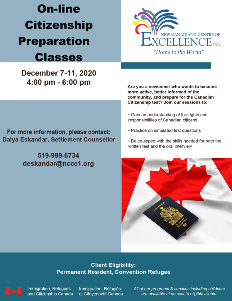 Online citizenship preparation class - December 2020
