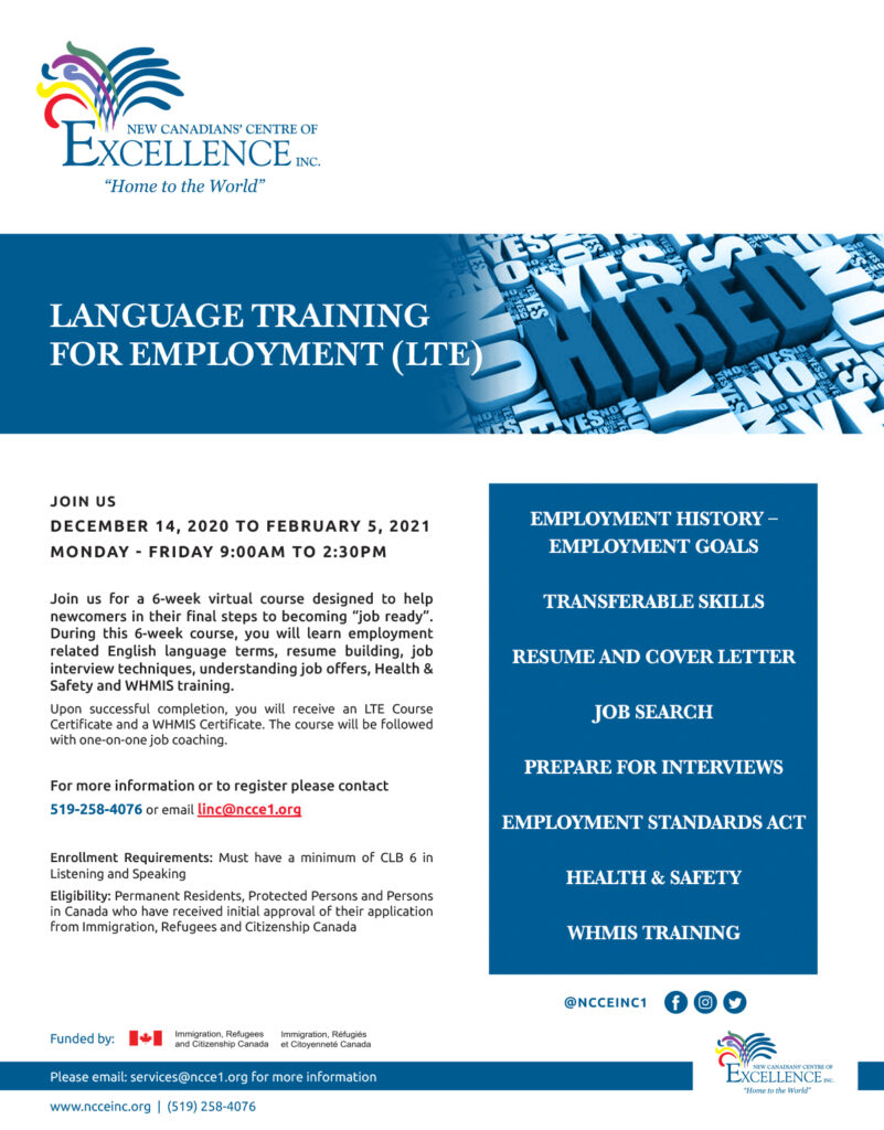 NCCE LTE Language Training