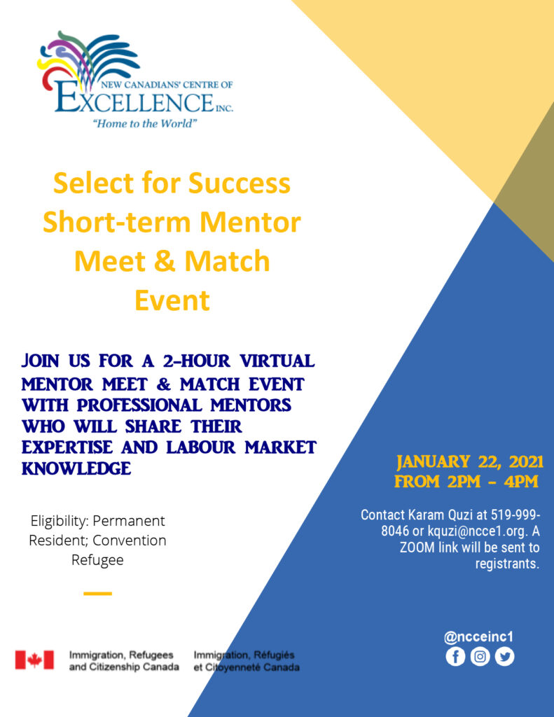 Select for Success Short-term Mentor Meet & Match Event