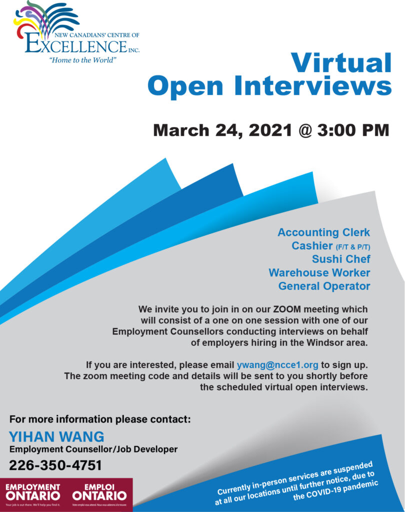 Virtual Open Interviews