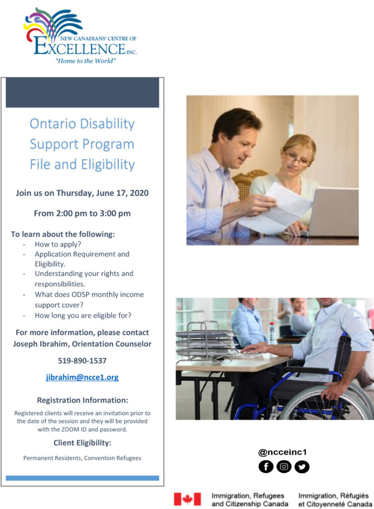 Ontario Disability Support Program File and Eligibility
