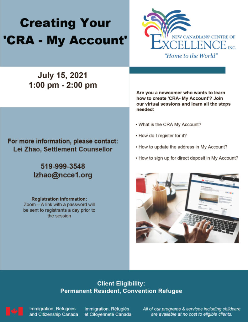 Creating CRA My Account