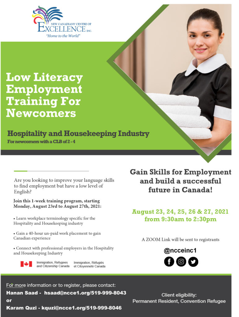 Low Literacy Employment Training for Newcomers