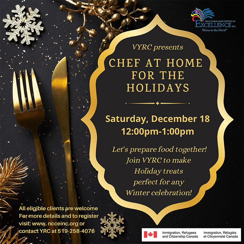 Chef at Home for the Holidays Flyer