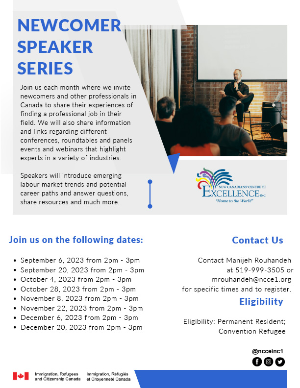 Newcomer Speaker Series