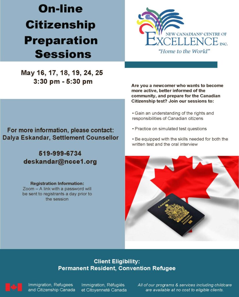 Citizenship Preparation Sessions Flyer
