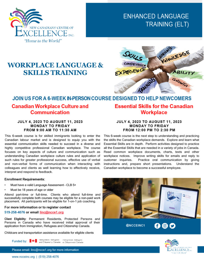 Enhanced Language Training (ELT) Canadian Workplace Culture and Communication