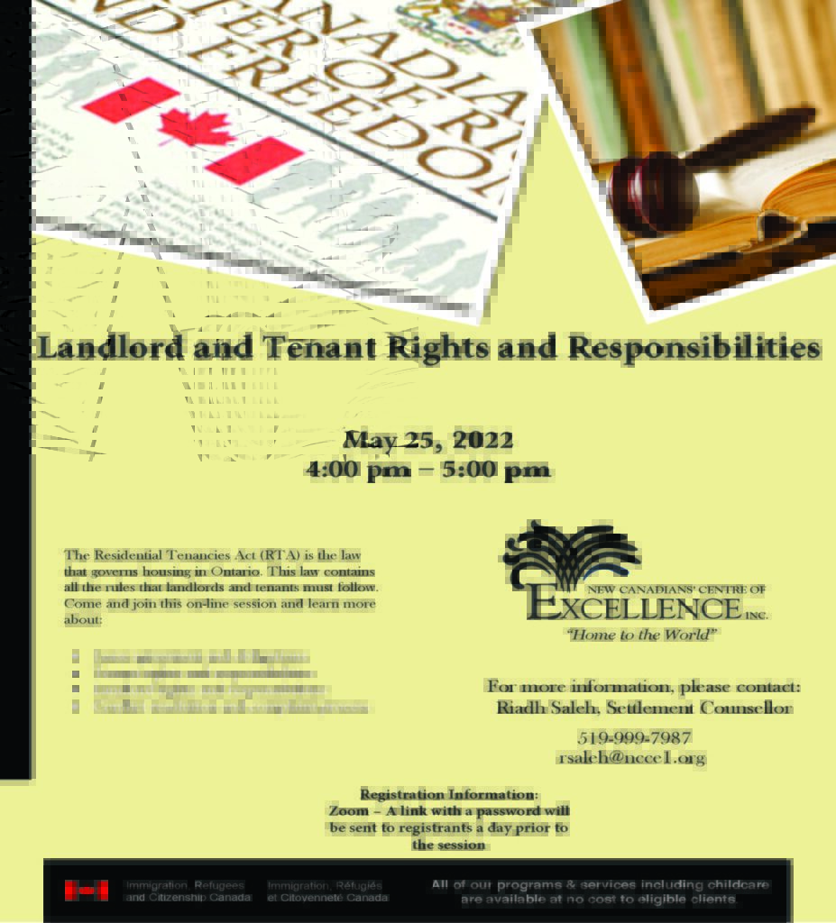 Landlord and Tenants Rights and Responsibilities Flyer